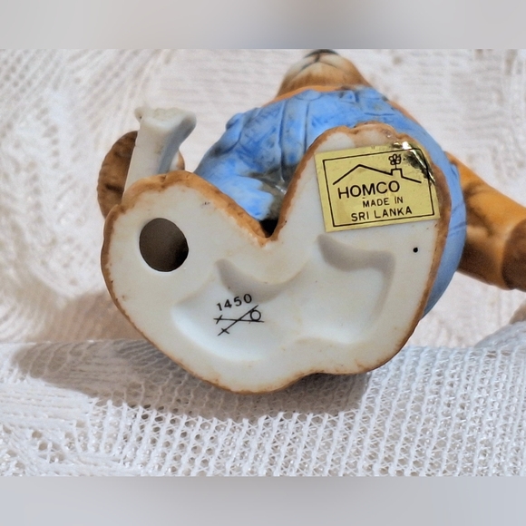 Vintage HOMCO Home Interiors 3 Little bear family figurines #1450 & girl #1462 - Picture 10 of 10